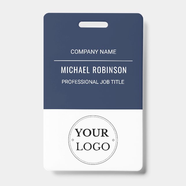 Custom Employee Name Corporate Logo Badge (Front)