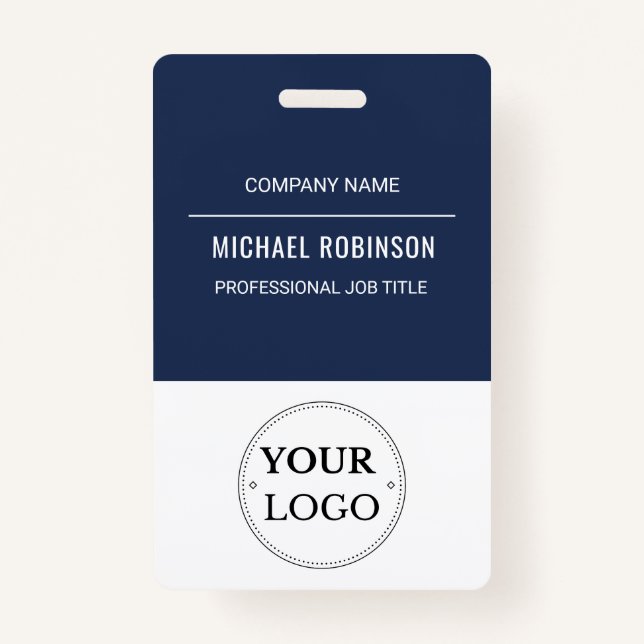 Custom Employee Name Corporate Logo Badge (Front)