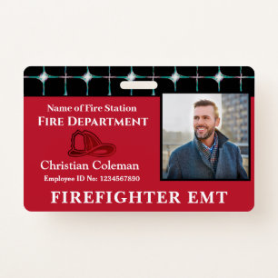 Custom Employee Name ID  Card Logo Bar Code Photo Badge