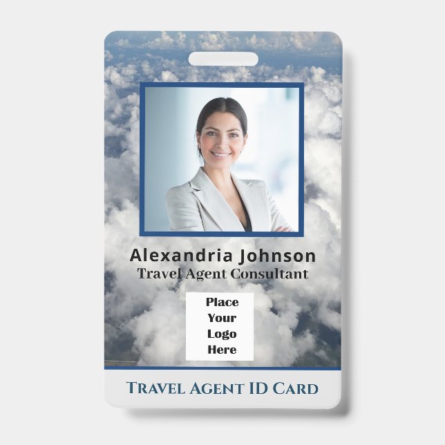 Custom Employee Name ID Card Photo Logo Bar Code Badge (Front)