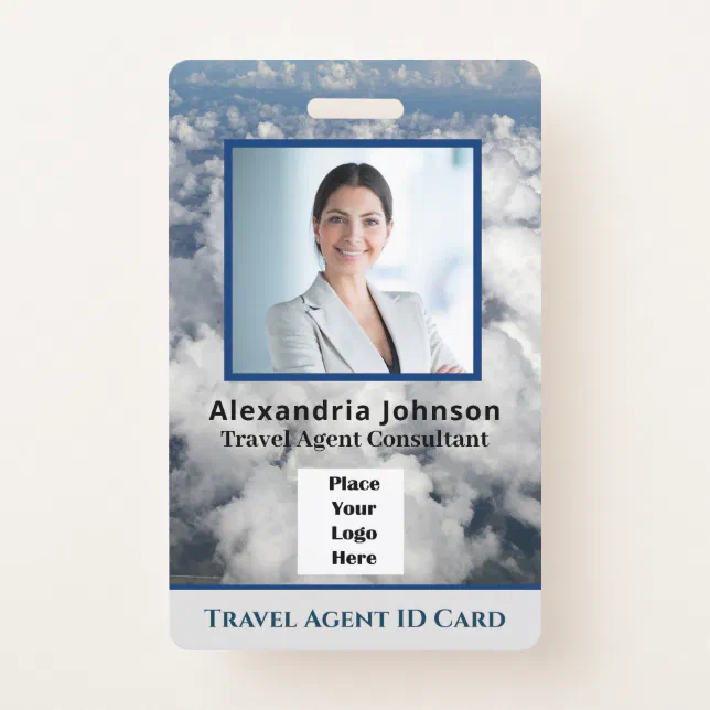 Custom Employee Name ID Card Photo Logo Bar Code Badge | Zazzle