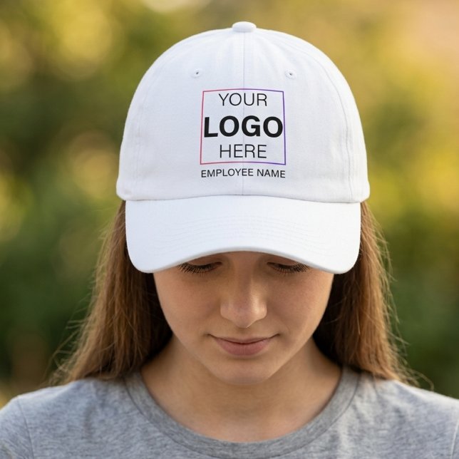 Custom Employee Name Logo| Personalized Staff  Hat (Custom Business Logo hat Staff Uniform Name Print)