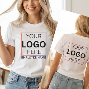 Custom Employee Name Logo Personalized Staff T-Shirt