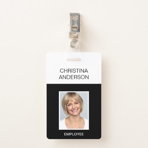 Custom Employee  _ Name Photo Corporate Work Badge