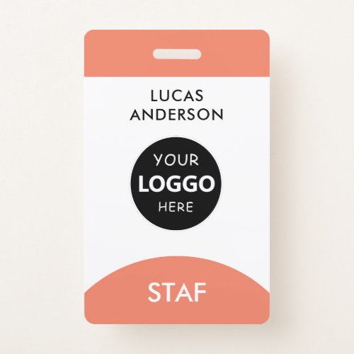 Custom Employee Name Tag Business Logo Staff Badge