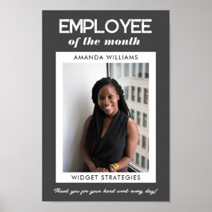 Custom Employee of the Month Appreciation Photo Poster