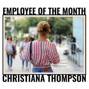 Custom Employee of the Month Award Photo Statue