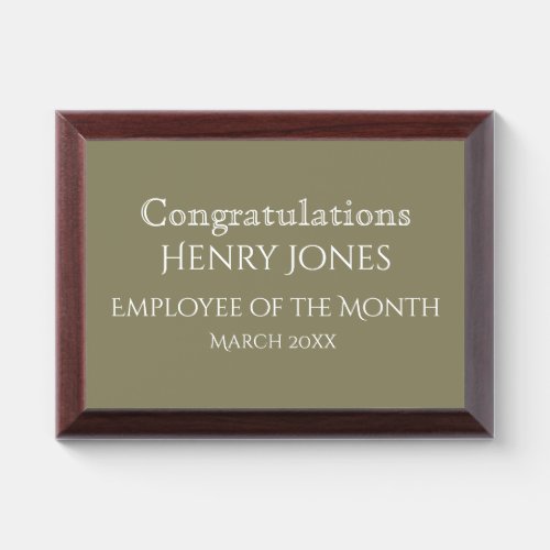 Custom Employee Of The Month Award Plaque