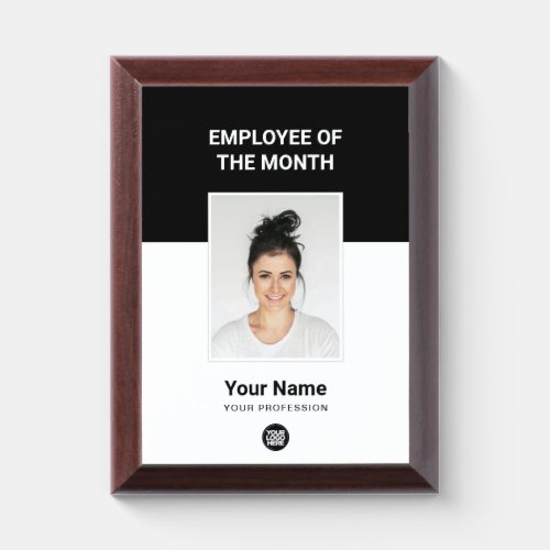 Custom Employee of the Month Logo and Photo Award Plaque