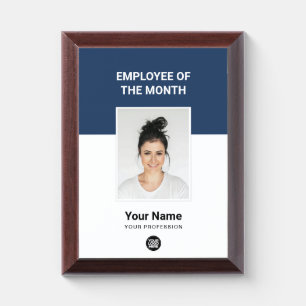Custom Employee of the Month Logo and Photo Award Plaque