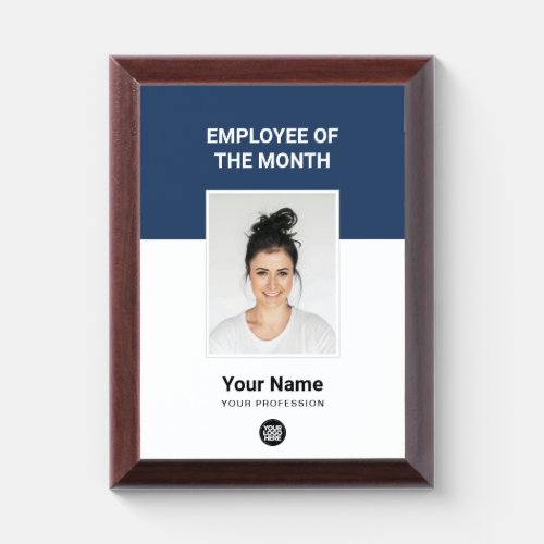 Custom Employee of the Month Logo and Photo Award Plaque