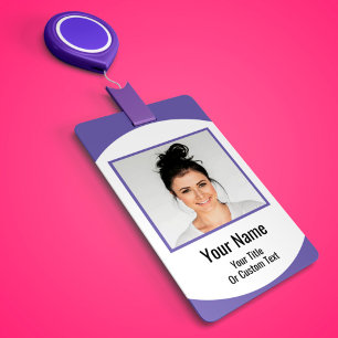 Custom Employee Photo And Name Simple Deluge Badge
