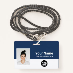 Custom Employee  Photo, Bar Code, Logo, Lanyard Badge