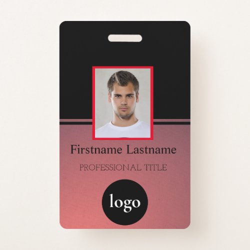 Custom Employee _ Photo Bar Code Logo Name Badg Badge