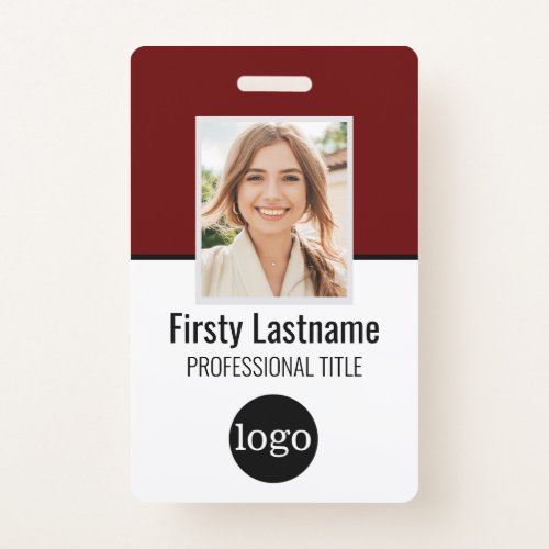 Custom Employee _ Photo Bar Code Logo Name Badg Badge
