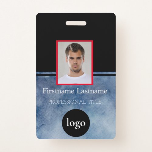 Custom Employee _ Photo Bar Code Logo Name Badg Badge