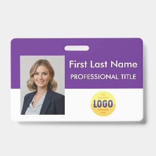 Custom Employee - Photo, Bar Code, Logo, Name Badg Badge