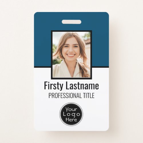 Custom Employee _ Photo Bar Code Logo Name Badg Badge