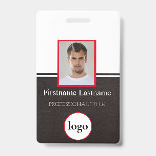Custom Employee - Photo, Bar Code, Logo, Name Badg Badge