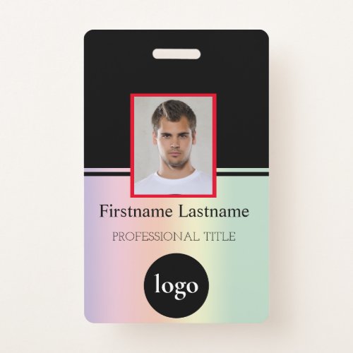 Custom Employee _ Photo Bar Code Logo Name Badg Badge