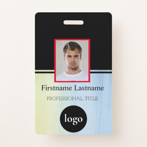 Custom Employee _ Photo Bar Code Logo Name Badg Badge