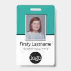 Custom Employee - Photo, Bar Code, Logo, Name