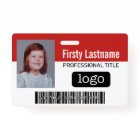 Custom Employee - Photo, Bar Code, Logo, Name