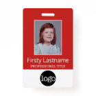 Custom Employee - Photo, Bar Code, Logo, Name