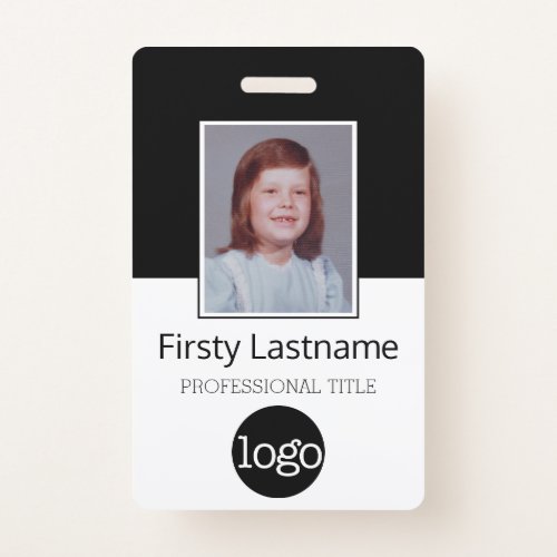 Custom Employee - Photo, Bar Code, Logo, Name Badge