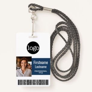 Custom Employee - Photo, Bar Code, Logo, Name Badge