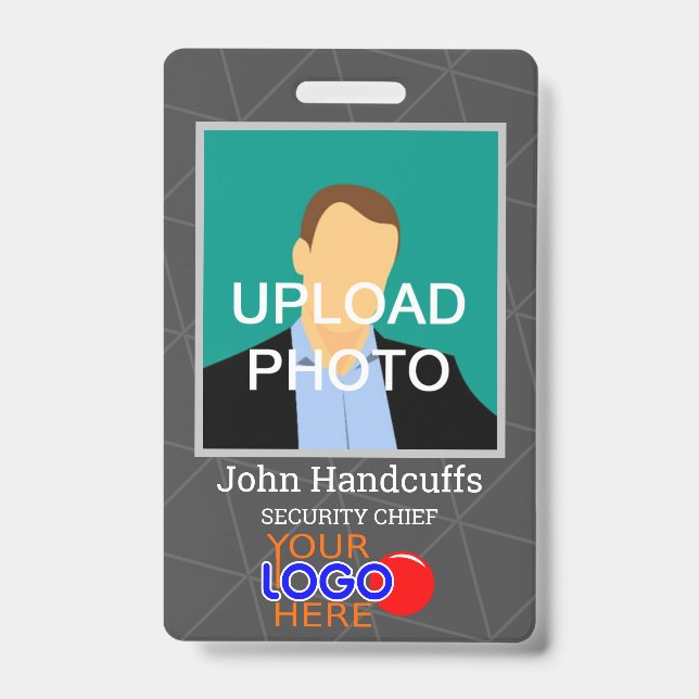Custom Employee - Photo, Bar Code, Logo, Name Badge (Front)