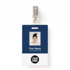 Custom Employee Photo, Bar Code, Logo, Name