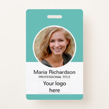 Custom Employee, Photo, Bar Code, Logo, Name Badge