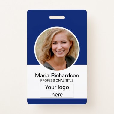 Custom Employee, Photo, Bar Code, Logo, Name Badge
