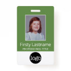 Custom Employee - Photo, Bar Code, Logo, Name