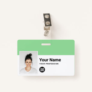Custom Employee - Photo, Bar Code, Logo, Name Badge