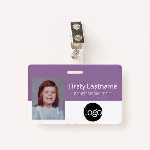 Custom Employee - Photo, Bar Code, Logo, Name Badge