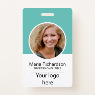 Custom Employee, Photo, Bar Code, Logo, Name Badge