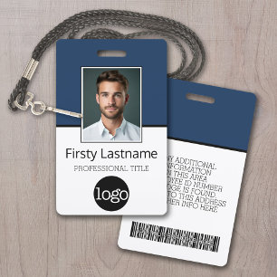 Custom Employee - Photo, Bar Code, Logo, Name Badge