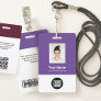 Custom Employee Photo, Bar Code, Logo, Name Badge