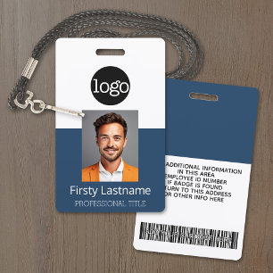 Custom Employee - Photo, Bar Code, Logo, Name Badge