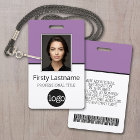 Custom Employee - Photo, Bar Code, Logo, Name