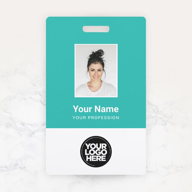 Custom Employee Photo, Bar Code, Logo, Name Badge (Creator Uploaded)