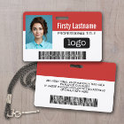 Custom Employee - Photo, Bar Code, Logo, Name