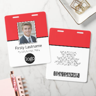 Custom Employee - Photo, Bar Code, Logo, Name Badge