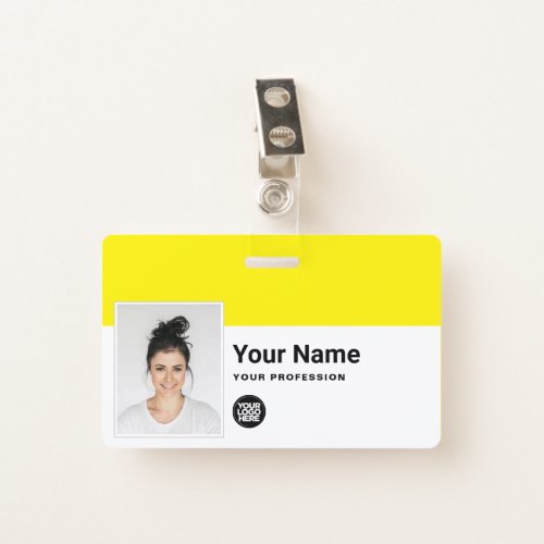 Custom Employee _ Photo Bar Code Logo Name Badge