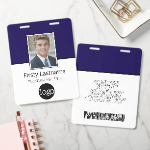 Custom Employee - Photo, Bar Code, Logo, Name Badge