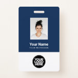 Custom Employee Photo, Bar Code, Logo, Name Badge Custom Employee Photo, Bar Code, Logo, Name Badge