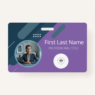 Custom Employee - Photo, Bar Code, Logo, Name  Badge