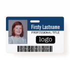 Custom Employee - Photo, Bar Code, Logo, Name